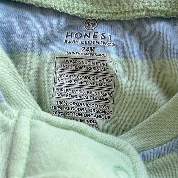 The Honest Company Baby Organic Cotton Sleep and Play pajamas. Size 24 months. - Picture 11 of 11